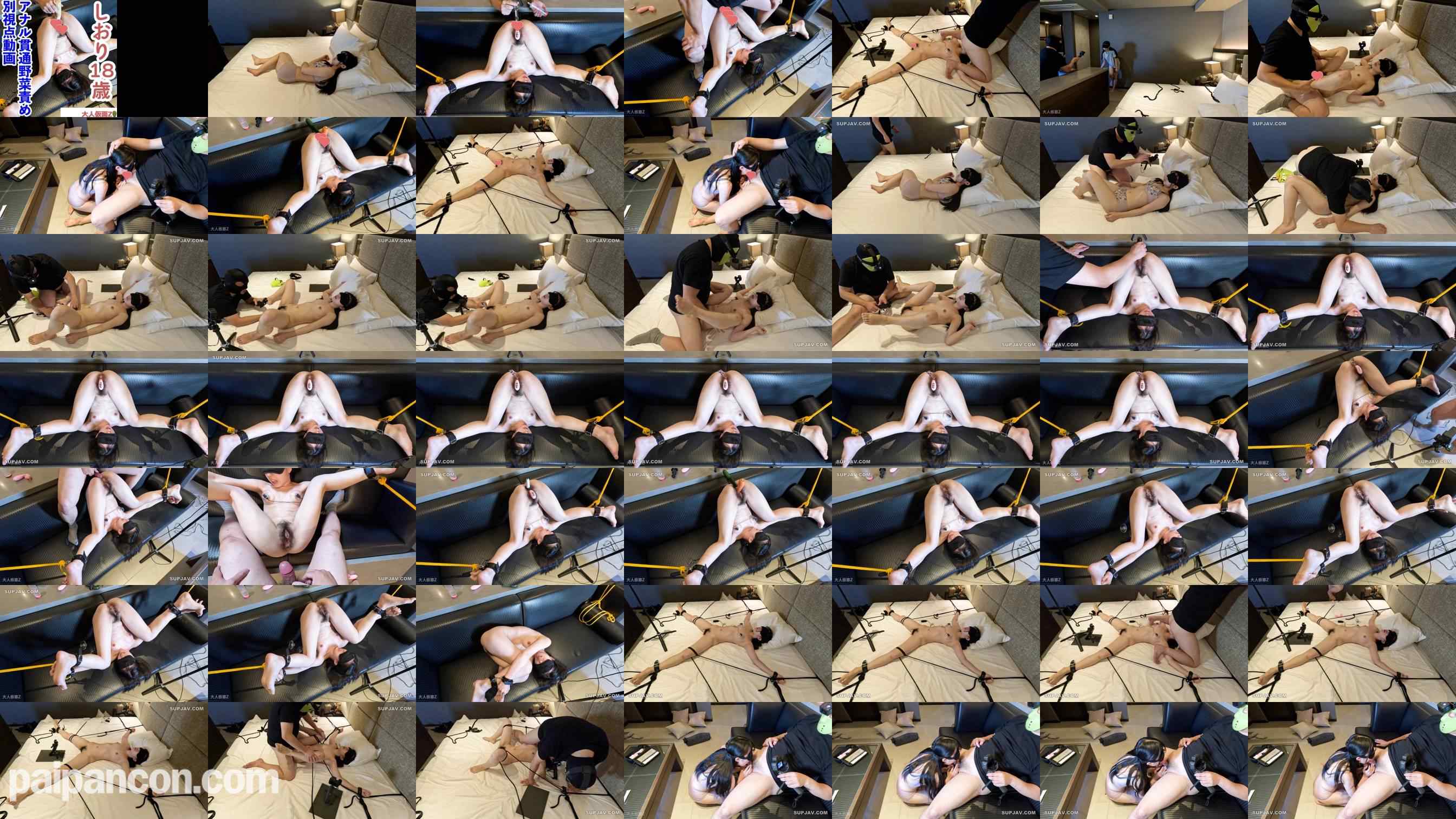 FC2-PPV-4566639 - しおり(18)まんぐりがえしでアナル貫通と野菜責め（きゅうり、ニンジン、山芋）の別視点動画